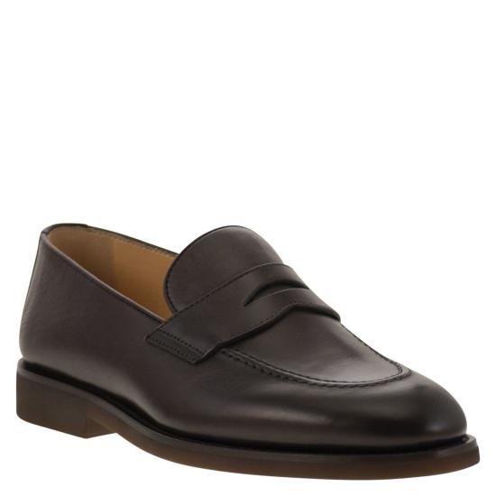 25FW 브루넬로 쿠치넬리 로퍼 MZUODEE705 BROWN - BRUNELLO CUCINELLI