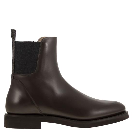 25FW 브루넬로 쿠치넬리 부츠 MZOLG3033 DARK BROWN