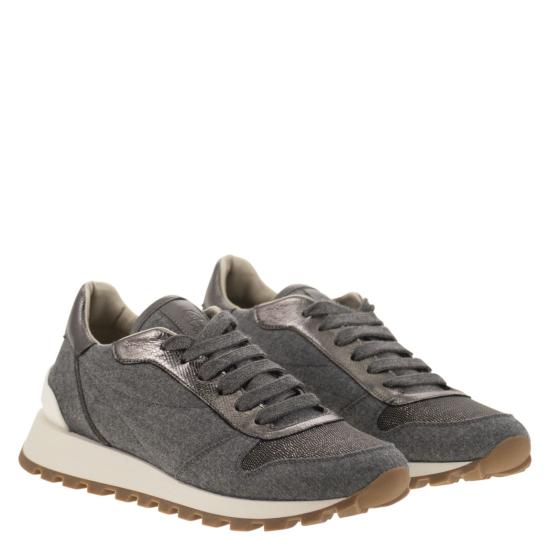 25FW 브루넬로 쿠치넬리 스니커즈 MZ26G1960 GREY - BRUNELLO CUCINELLI