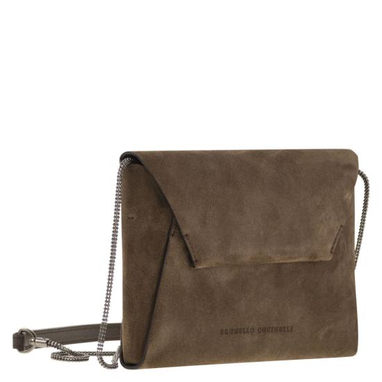 25FW 브루넬로 쿠치넬리 모닐레 장식 BC Duo 파우치 MWDLD2722P BROWN - BRUNELLO CUCINELLI