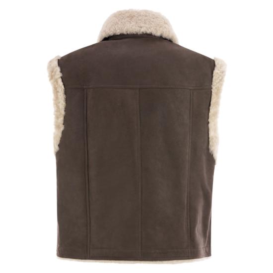 25FW 브루넬로 쿠치넬리 베스트 MPMBP7680P BROWN - BRUNELLO CUCINELLI