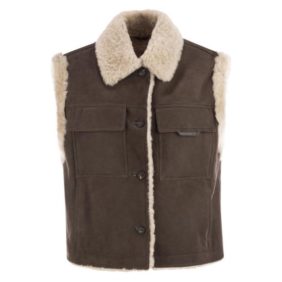 25FW 브루넬로 쿠치넬리 베스트 MPMBP7680P BROWN