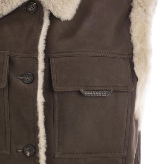 25FW 브루넬로 쿠치넬리 베스트 MPMBP7680P BROWN - BRUNELLO CUCINELLI