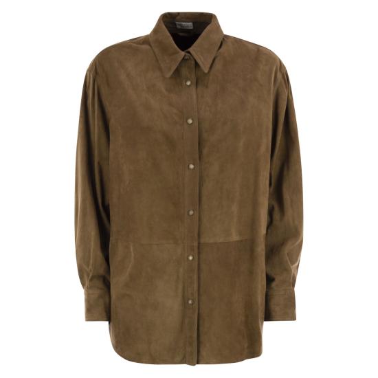 25FW 브루넬로 쿠치넬리 블라우스/셔츠 MPCLF7435P LIGHT BROWN