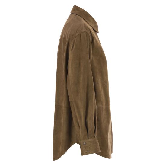 25FW 브루넬로 쿠치넬리 블라우스/셔츠 MPCLF7435P LIGHT BROWN - BRUNELLO CUCINELLI