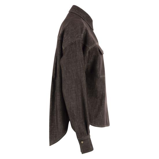 25FW 브루넬로 쿠치넬리 셔츠 MP148MY516 BROWN - BRUNELLO CUCINELLI