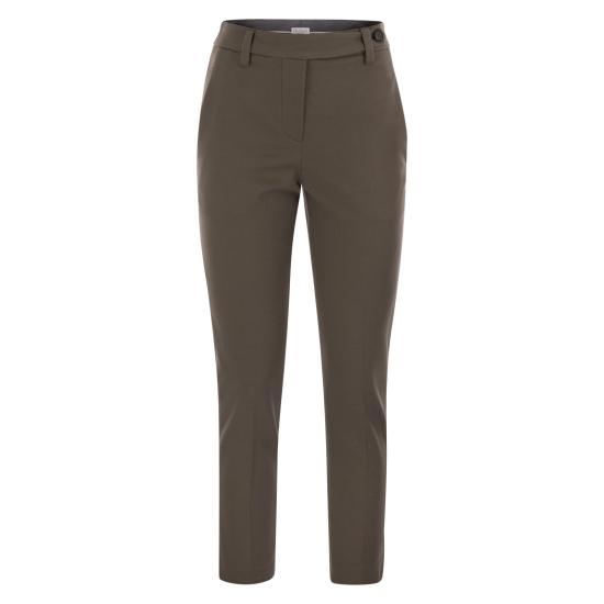 25FW 브루넬로 쿠치넬리 스트레이트 팬츠 MP126P8703 BROWN