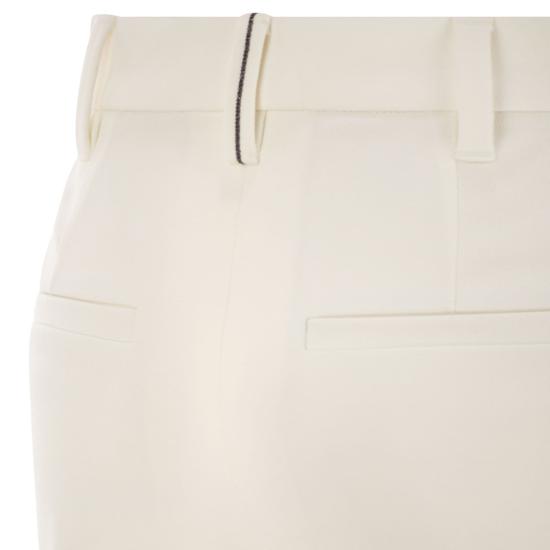 25FW 브루넬로 쿠치넬리 스트레이트 팬츠 MP126P8703 WHITE - BRUNELLO CUCINELLI