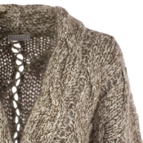 25FW 브루넬로 쿠치넬리 캐시미어 블렌드 청키 니트 가디건  MGR372916 BEIGE - BRUNELLO CUCINELLI