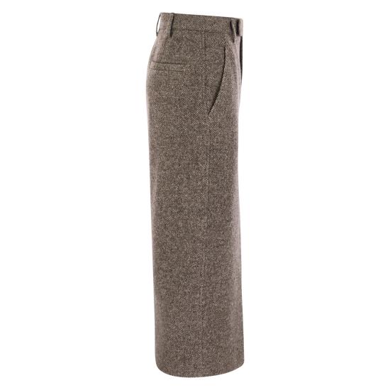 25FW 브루넬로 쿠치넬리 롱 스커트 MG531G3918 BROWN - BRUNELLO CUCINELLI