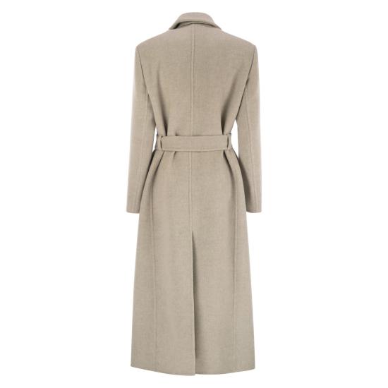 25FW 브루넬로 쿠치넬리 브루넬로 쿠치넬리 더블 브레스티드 피 코트 MD5329893 BEIGE - BRUNELLO CUCINELLI