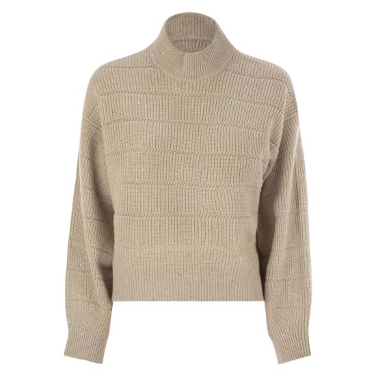 25FW 브루넬로 쿠치넬리 터틀넥 MBM738204 BEIGE