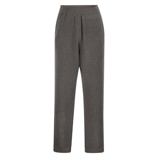 25FW 브루넬로 쿠치넬리 바니세 니트 팬츠 MAZ260299P ANTHRACITE