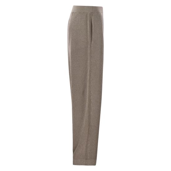 25FW 브루넬로 쿠치넬리 바니세 니트 팬츠 MAZ260299 BEIGE - BRUNELLO CUCINELLI