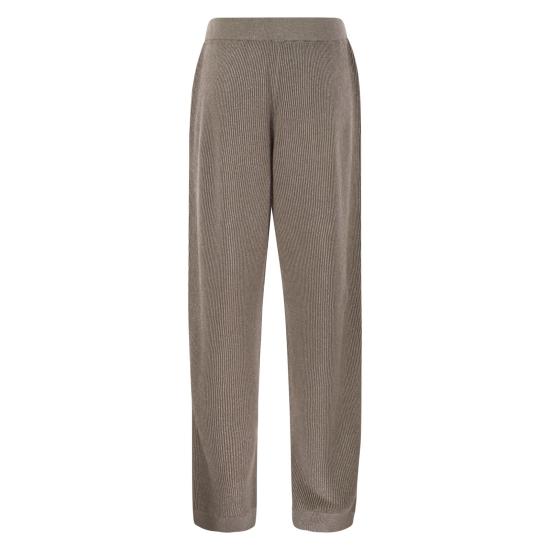 25FW 브루넬로 쿠치넬리 바니세 니트 팬츠 MAZ260299 BEIGE - BRUNELLO CUCINELLI