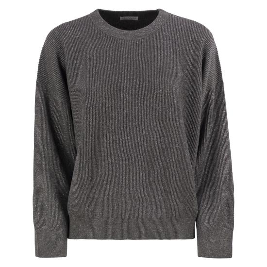 25FW 브루넬로 쿠치넬리 바니세 스웨터 MAZ260200P ANTHRACITE