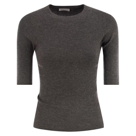 25FW 브루넬로 쿠치넬리 라이트 스파클링 캐시미어 립 스웨터 M9A822200P ANTHRACITE