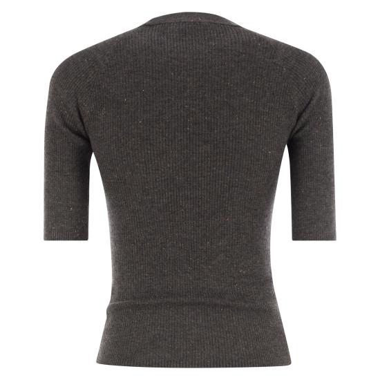 25FW 브루넬로 쿠치넬리 라이트 스파클링 캐시미어 립 스웨터 M9A822200P ANTHRACITE - BRUNELLO CUCINELLI