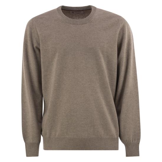 25FW 브루넬로 쿠치넬리 스웨터 M2200100 LIGHT BROWN