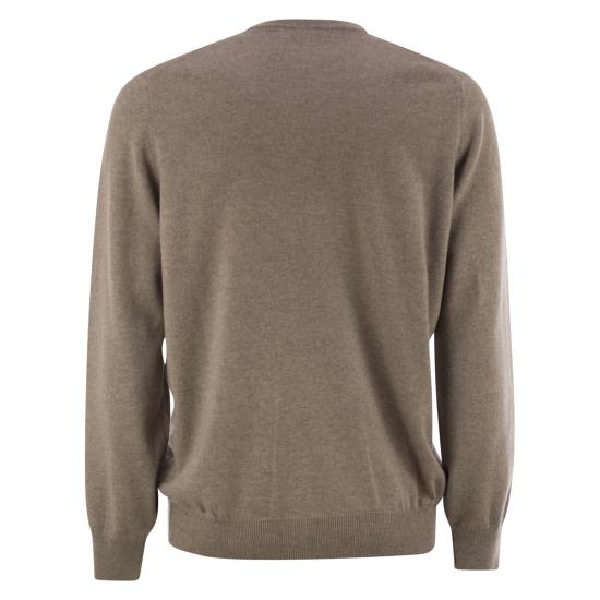 25FW 브루넬로 쿠치넬리 스웨터 M2200100 LIGHT BROWN - BRUNELLO CUCINELLI