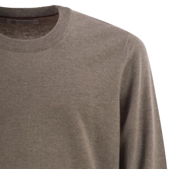 25FW 브루넬로 쿠치넬리 스웨터 M2200100 LIGHT BROWN - BRUNELLO CUCINELLI