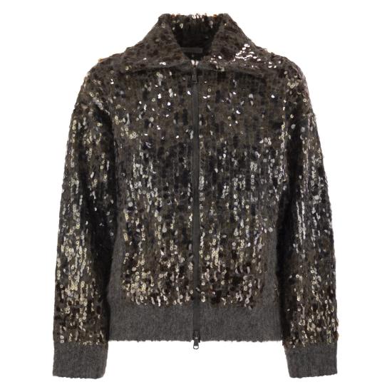 25FW 브루넬로 쿠치넬리 자수 가디건 M1U375916 DARK GREY