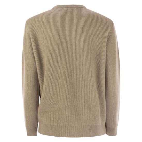 25FW 브루넬로 쿠치넬리 캐시미어 스웨터 M12175400 BEIGE - BRUNELLO CUCINELLI