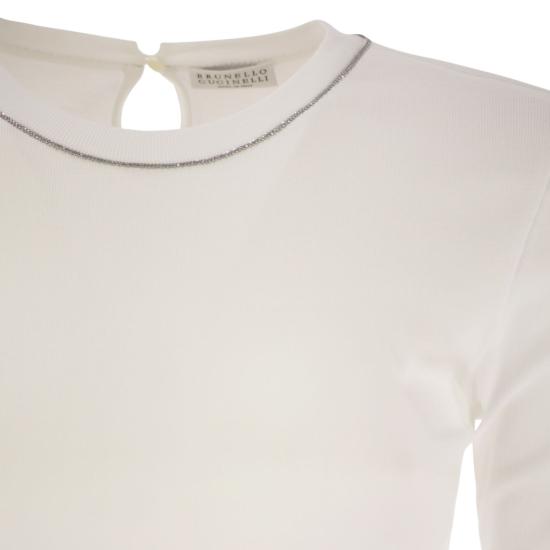 25FW 브루넬로 쿠치넬리 긴팔 티셔츠 M0TC8BJ300 WHITE - BRUNELLO CUCINELLI