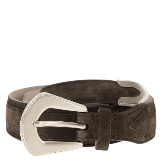 25FW 브루넬로 쿠치넬리 슬림 벨트 M0DELC265 BROWN