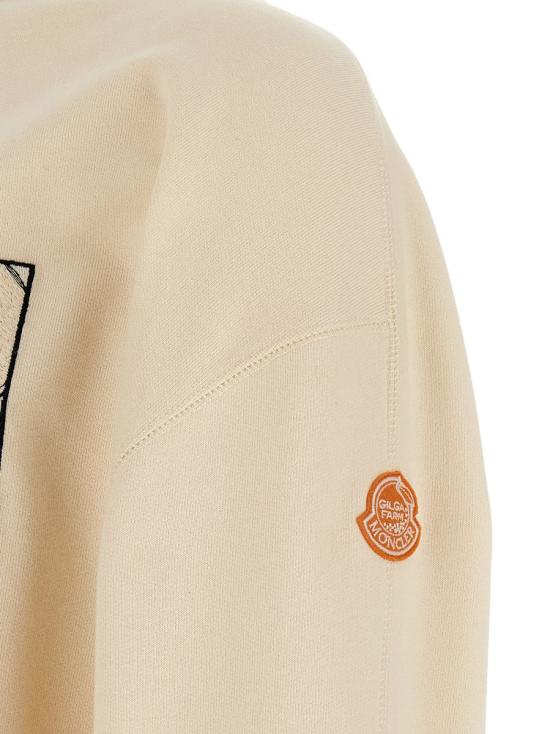 25FW 몽클레어 몽클레어 x 길가 팜 디자인 바이 도널드 글로버 코튼 스웨트셔츠  K24028G0000289AUJ02B WHITE - MONCLER