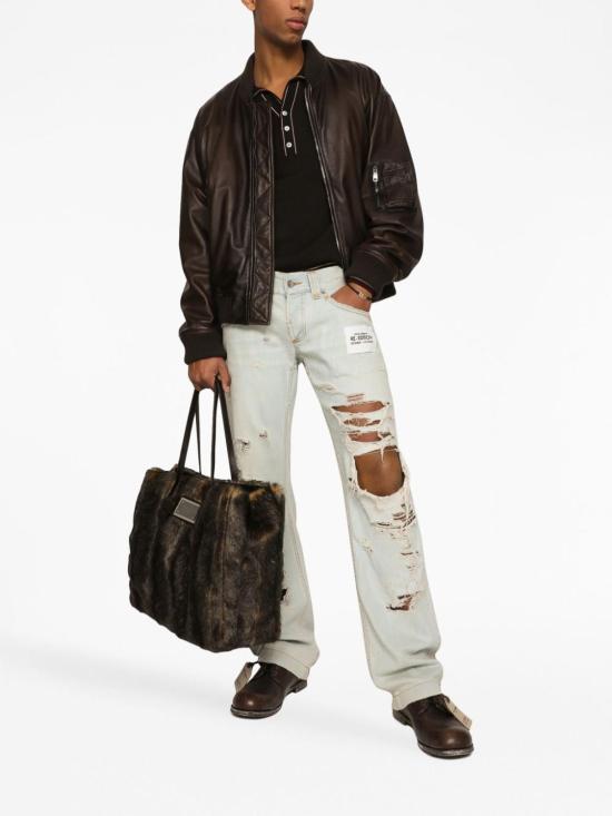  돌체앤가바나 가죽 자켓 G9AKKLHULS1M1512 Dark Brown - DOLCE & GABBANA