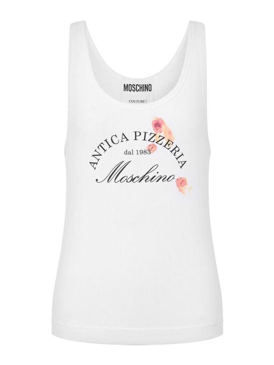  모스키노 민소매 티셔츠 0545A12054001 White