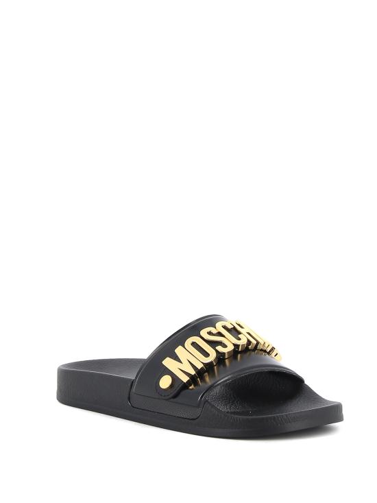 26SS 모스키노 뮬/슬리퍼 MA28032G0IM11000 NERO ORO - MOSCHINO