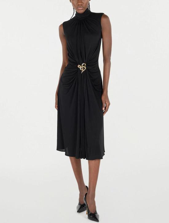 25FW 로베르토 카발리 미디 원피스 VKT111JE03405051 Black - ROBERTO CAVALLI