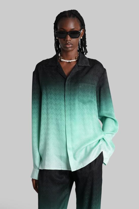 25FW 카사블랑카 셔츠 424116 U WPF25 SH 006 Black