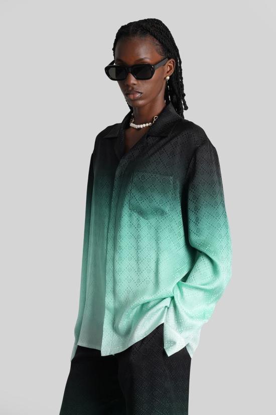 25FW 카사블랑카 셔츠 424116 U WPF25 SH 006 Black - CASABLANCA