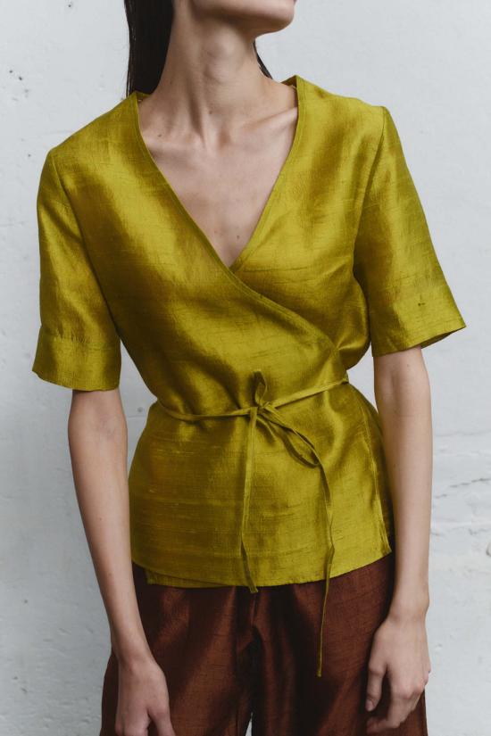  다두라 블라우스 Datura Pistacho Dupion 랩탑