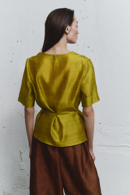  다두라 블라우스 Datura Pistacho Dupion 랩탑 - DATURA
