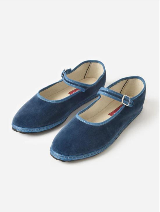  비비 베네치아 힐/펌프스 비비베네치아 메리제인 벨벳 훌라나 샌들 Delfina/Doge/Blu - VIBI VENEZIA