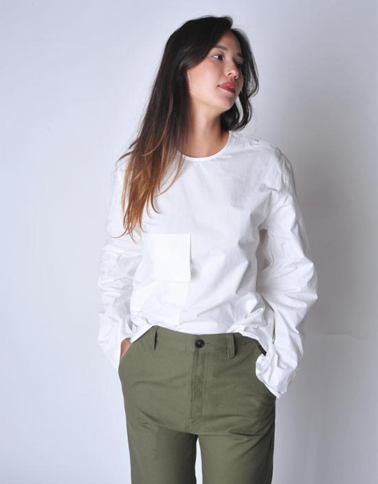  소피 드후레 크롭 팬츠 소피 도르 크롭 팬 팬츠 올리브 - SOFIE D'HOORE