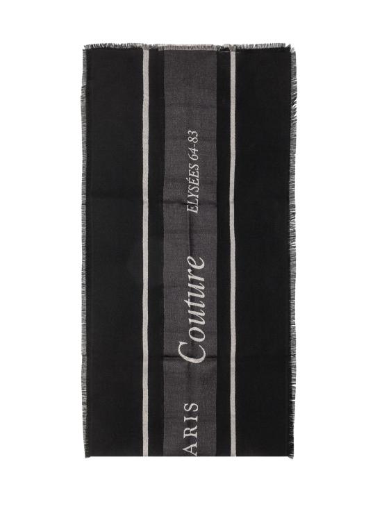 25FW [키즈] 발망 넥워머/머플러/스카프 BX0B23Z3392 930AV BLACK IVORY - BALMAIN