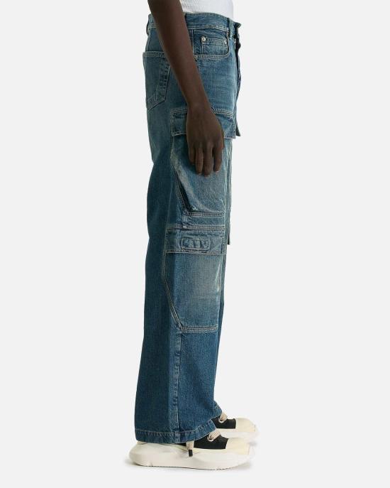  릭 오웬스 데님 팬츠 더블 카고 진 - RICK OWENS