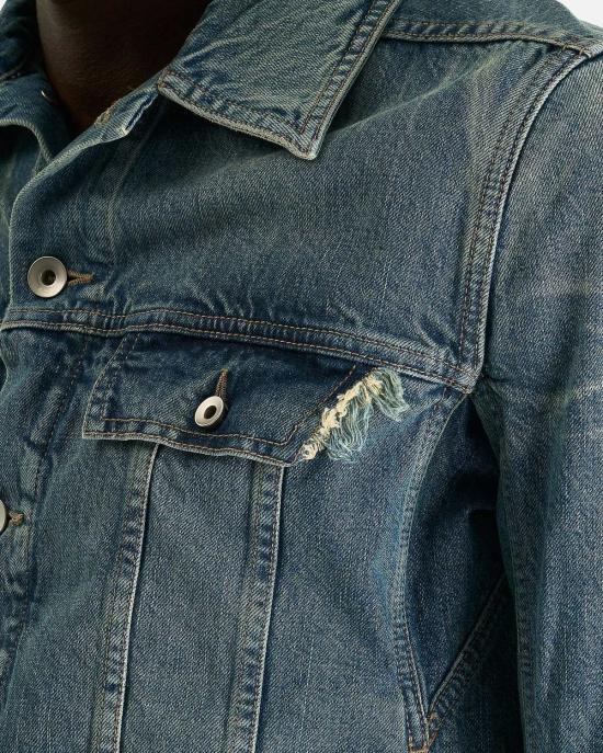  릭 오웬스 데님 자켓 트러커 재킷 - RICK OWENS