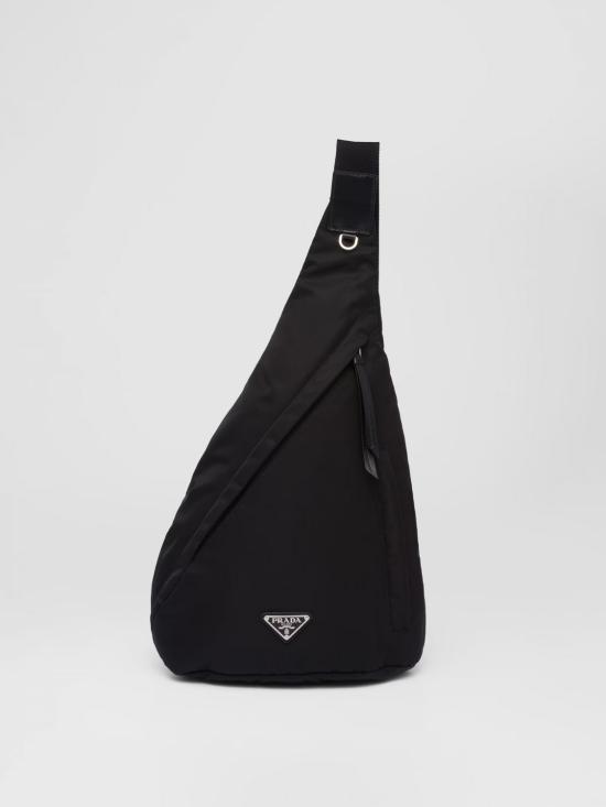 25FW 프라다 삼각로고 리나일론 가죽 백팩 슬링백 2VZ0922DMGF0002 BLACK DOM