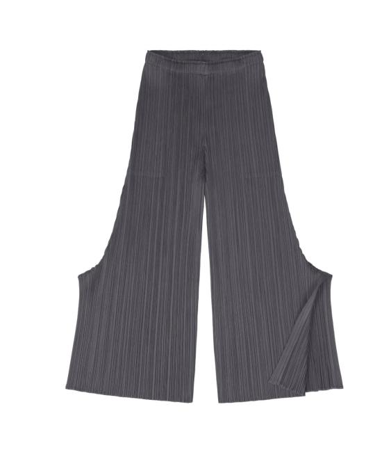 플리츠플리즈 스트레이트 팬츠 이세이 미야케 플리츠 플리즈 7월 월간 컬러  다크 그레이 - PLEATS PLEASE
