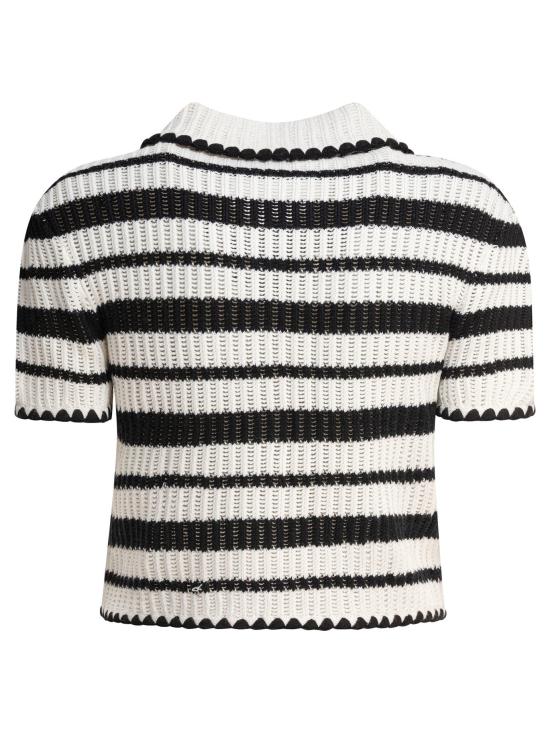 25FW 셀프 포트레이트 가디건 SS25 126T C CREAM BLACK WHITE - SELF PORTRAIT