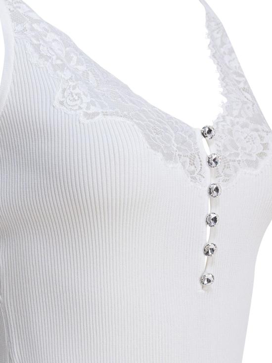 25FW 셀프 포트레이트 민소매 티셔츠 PF25 042T W WHITE - SELF PORTRAIT