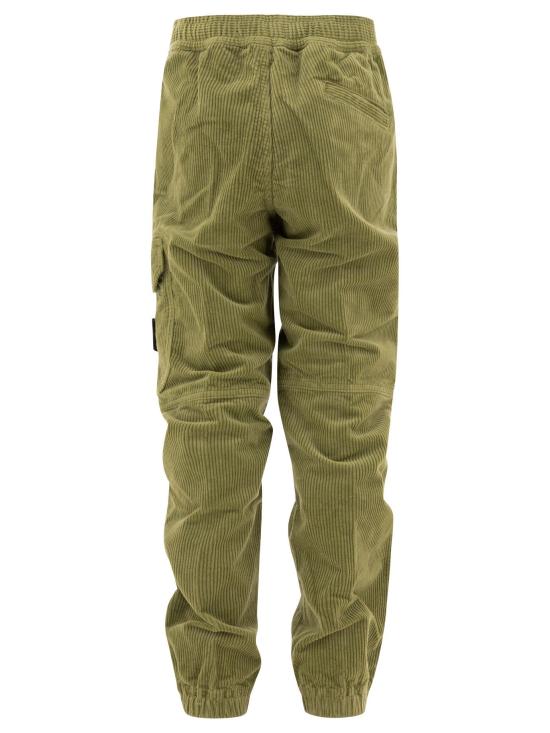 24FW [키즈] 스톤 아일랜드 스트레이트 팬츠 811630403 V0055 GREEN - STONE ISLAND