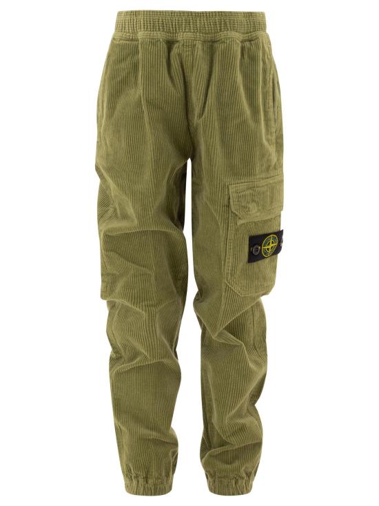 24FW [키즈] 스톤 아일랜드 스트레이트 팬츠 811630403 V0055 GREEN