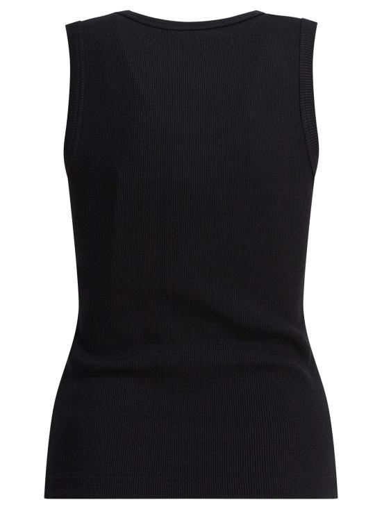 25FW 알렉산더 맥퀸 로고 플래킷 탱크탑  839507 QLAER1000 BLACK - ALEXANDER MCQUEEN